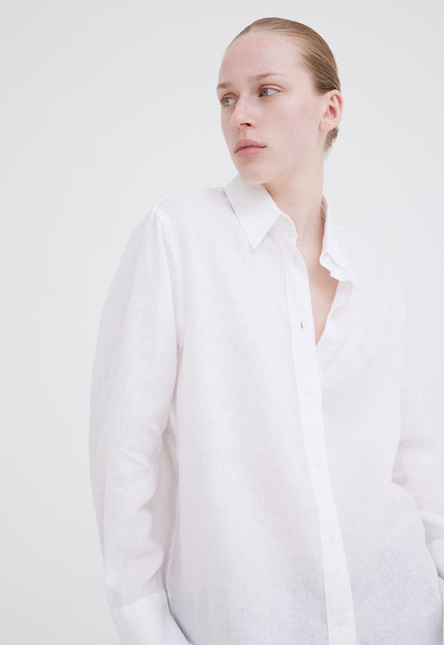 Jac+Jack Cove Linen Shirt - White